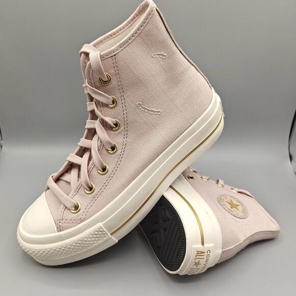 Converse CTAS Chuck Taylor All Star Lift Hi Flush Stone Platform Womens Size 6 - Picture 1 of 11